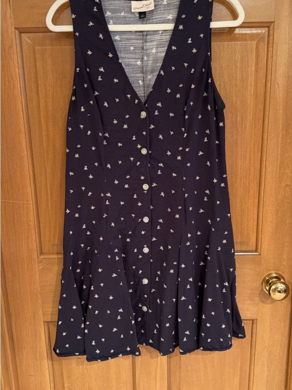 Universal Thread Navy Mini Dress with White Floral Print